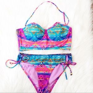 Jessica Simpson Two Piece Tribal Swimsuit